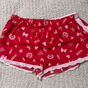 PINK Victoria's Secret Red LoveShackfancy Patterned Women's Shorts